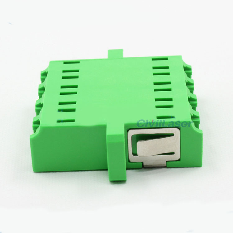 LC Integrated Type Singal Mode Four Core Verde Plastic Fiber Optic Adapter
